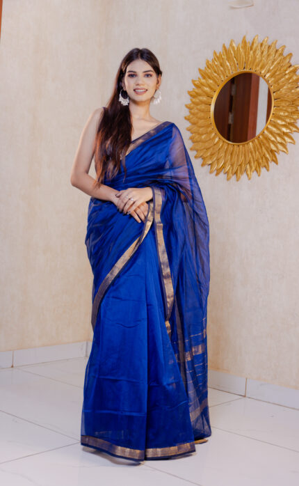 Meera – Midnight Majesty Maheshwari Saree